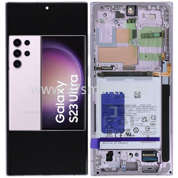 Samsung S23 Ultra S918 Service Pack Display+Battery Lila