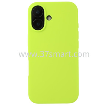 Compatibile iPhone 16 Plus Silicone Case Fluorescent Green