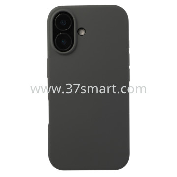 Compatibile iPhone 16 Silicone Case Nero di Carbonio