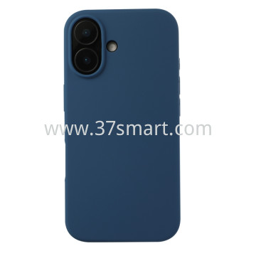 Compatibile iPhone 16 Silicone Case Blu Cobalto