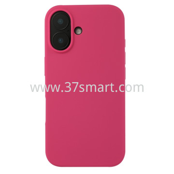 Compatibile iPhone 16 硅胶保护壳 玫红色
