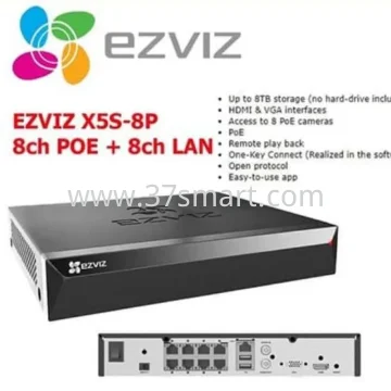 EZVIZ X5S-8POE NVR 8CH POE FHD 4MPX	CS-X5S-8P Blase