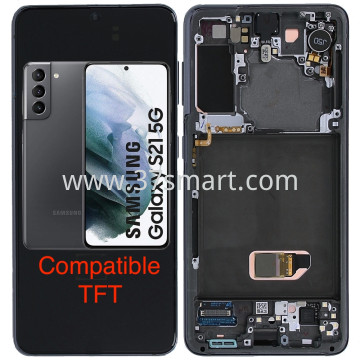 Samsung S21 5G 2021 G991 Compatible TFT Lcd+Touch+Frame Black