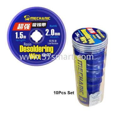Mechanic R350 Solder Wick 1.5M*2mm 10pz Blister