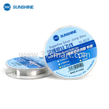 Sunshine SS-007E Silver Jump Wire, 200M, 0.007MM Bulk