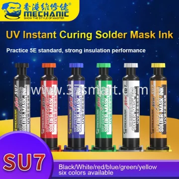 MECHANIC SU7 SU3 Series UV  3s Fast Curing Solder Mask Ink for Mobile Phone Repair BGA PCB Nero