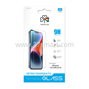 IP-25 iPhone 13, iPhone 13 Pro, iPhone 14 Vetro Temperato Blister