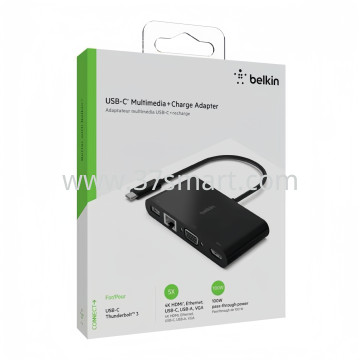 BELKIN Adapter USB-C Multimédia + Recharge (GBE,HDMI,VGA,USB-A) 100W Blase