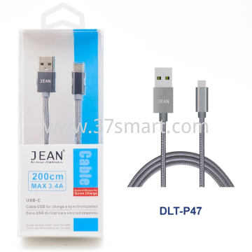 Jean Cavo USB-C di Ricarica e Sincronizzazione Coperti Da Nylon 200CM OEM