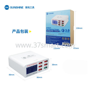 Sunshine SS-304Q Caricabatterie USB Intelligente per Fulmini Blister