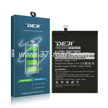 Redmi Note 9 BN54 DEJI Compatible Batteria Super Capacity 5020mAh Blister