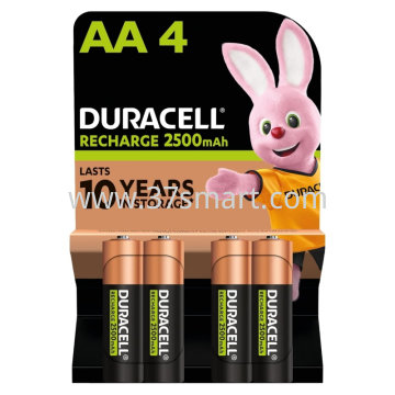 Duracell Recharge Ultra Type AA batteries 2500 mAh, 4-pack Blase