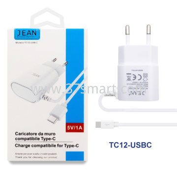 JEAN Type-C 5V/1A Compatible Wall Charger White