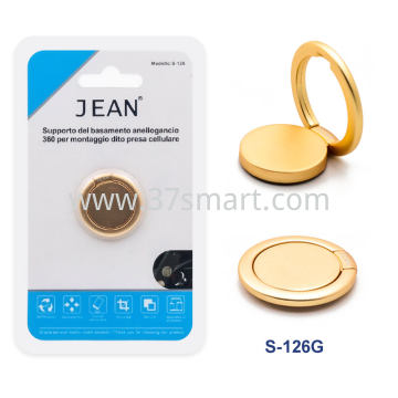 JEAN 360 Ring Hook Stand Holder For Cell Phone Grip Finger Mount S-126 Gold
