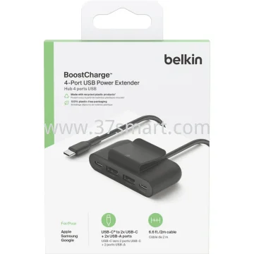 BELKIN BoostCharge Hub 2 USB-A/2 USB-C Black