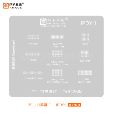 AMAOE Reballing Stencil  IPDY1 - IP11-13 LCD IC Bulk
