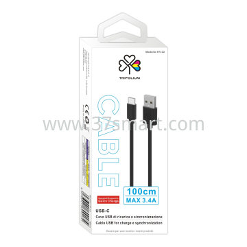 TYPE-C Charge and Sync Cable TR-22 Schwarz