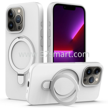 Skin Feel Ring Holder Magsafe Case for iPhone 16 Pro Bianco