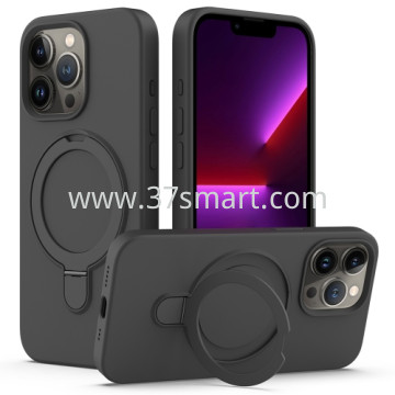 Skin Feel Ring Holder Magsafe Case for iPhone 16 Pro Max Carbon Black