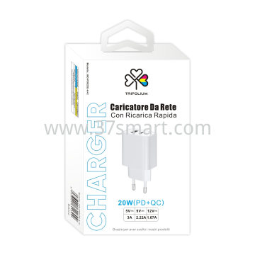 20W USB-C + USB  Caricabatterie PD JHD-PD023E A+C Bianco