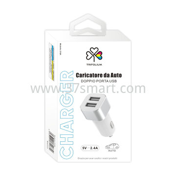 2.4A Dual USB Car Charger Z18A Weiß