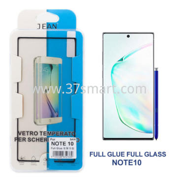 Samsung Note10 N970  Vetro Temperato Colla Completa Bordo Nero Compatibile Nero