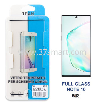 Samsung Note10 N970 Vetro Temperato Copertura Completo Colla ai Bordo Compatibile Nero