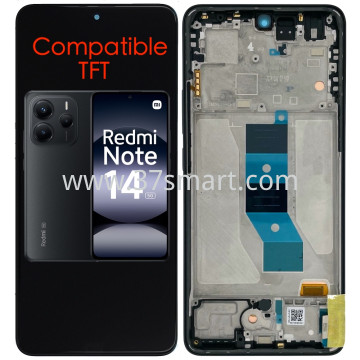 Redmi Note 14 5G Compatible TFT Lcd+Touch+Frame Schwarz