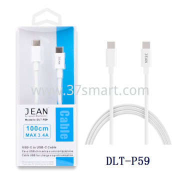 Quick Charge USB-C to USB-C Charging and Sync Cable 100CM DLT-P59 Weiß