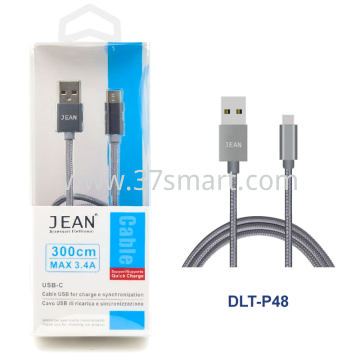 Cavo USB-C di Ricarica e Sincronizzazione Coperti Da Nylon DLP-48 300CM