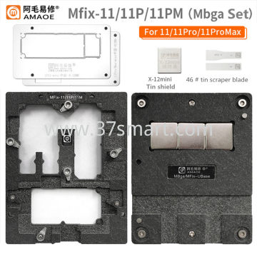 AMAOE BGA Reballing Stencil Mfix-11/11P/11PM（Mbga kit） kit