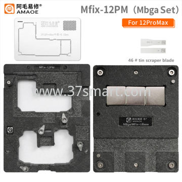 AMAOE BGA Reballing Stencil Mfix-12PM（Mbga kit） kit
