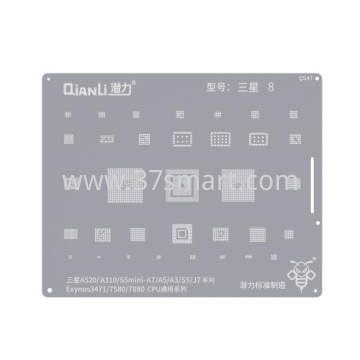 Reballing Stencil QS47 samA520, A310, S5mi ni-A7, A5, A3, S5, J7seris Exynos3471, 7580, 7880 CPUuni seris Bulk