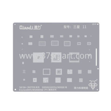 Reballing Stencil QS50 S8, S8+, NOTE8seris G9500, G955U, N9500  Exynos8895、MSM8998 CPUuni seris Bulk