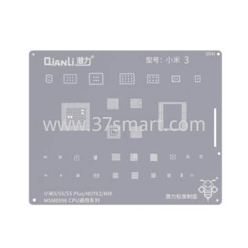 Reballing Stencil QS31 mi 5, 5S, 5S PLUS, NOTE2, mi X MSM8996 CPUuni seris Schüttgut