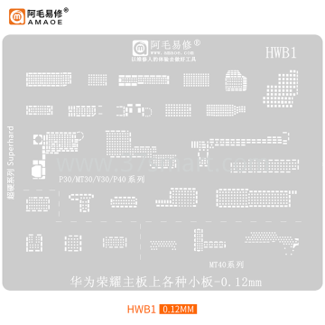 AMAOE Reballing Stencil HWB1 small plate P40 Bulk