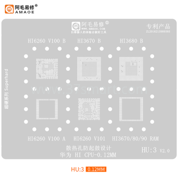 AMAOE Reballing Stencil HU3 - Hi CPU Bulk