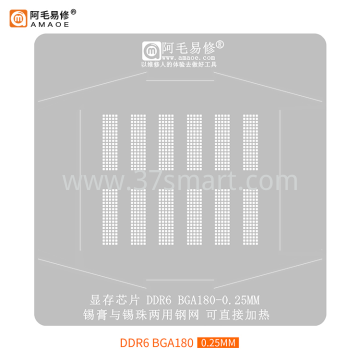 AMAOE Reballing Stencil DDR6 BGA180 Bulk