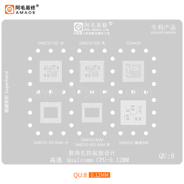 AMAOE Reballing Stencil QU8 -  Qualcomm CPU Bulk