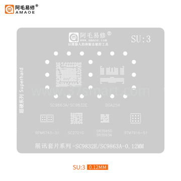 AMAOE Reballing Stencil SU3 - Bulk