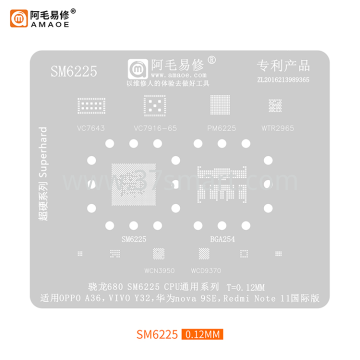 AMAOE Reballing Stencil SM6225  multi-purpose network Schüttgut