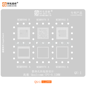 AMAOE Reballing Stencil QU1 -  Qualcomm CPU Schüttgut