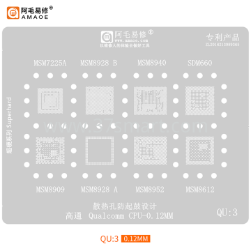 AMAOE Reballing Stencil QU3 -  Qualcomm CPU Bulk