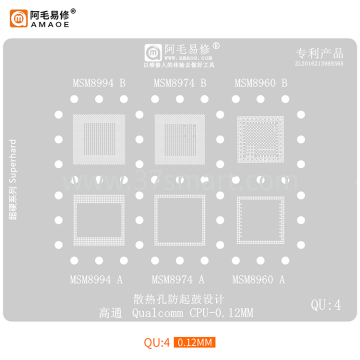 AMAOE Reballing Stencil QU4 -  Qualcomm CPU Bulk