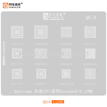 AMAOE Reballing Stencil QU6 -  Qualcomm CPU Bulk
