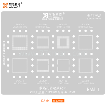 AMAOE Reballing Stencil RAM1 - Bulk
