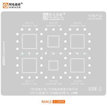 AMAOE Reballing Stencil RAM2 - Bulk