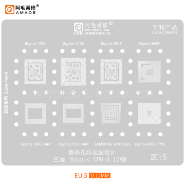 AMAOE Reballing Stencil  EU5 - Exynos CPU Bulk