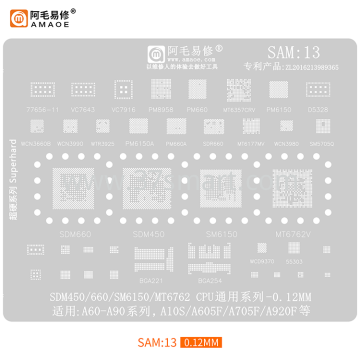 AMAOE Reballing Stencil  SAM13 - samsungA60-A90seris Schüttgut