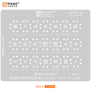 AMAOE Reballing Stencil MAX1 - Maxim Power Bulk